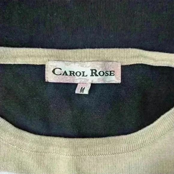 Carol Rose Colorblock Knitted Blouse - Picture 7 of 7